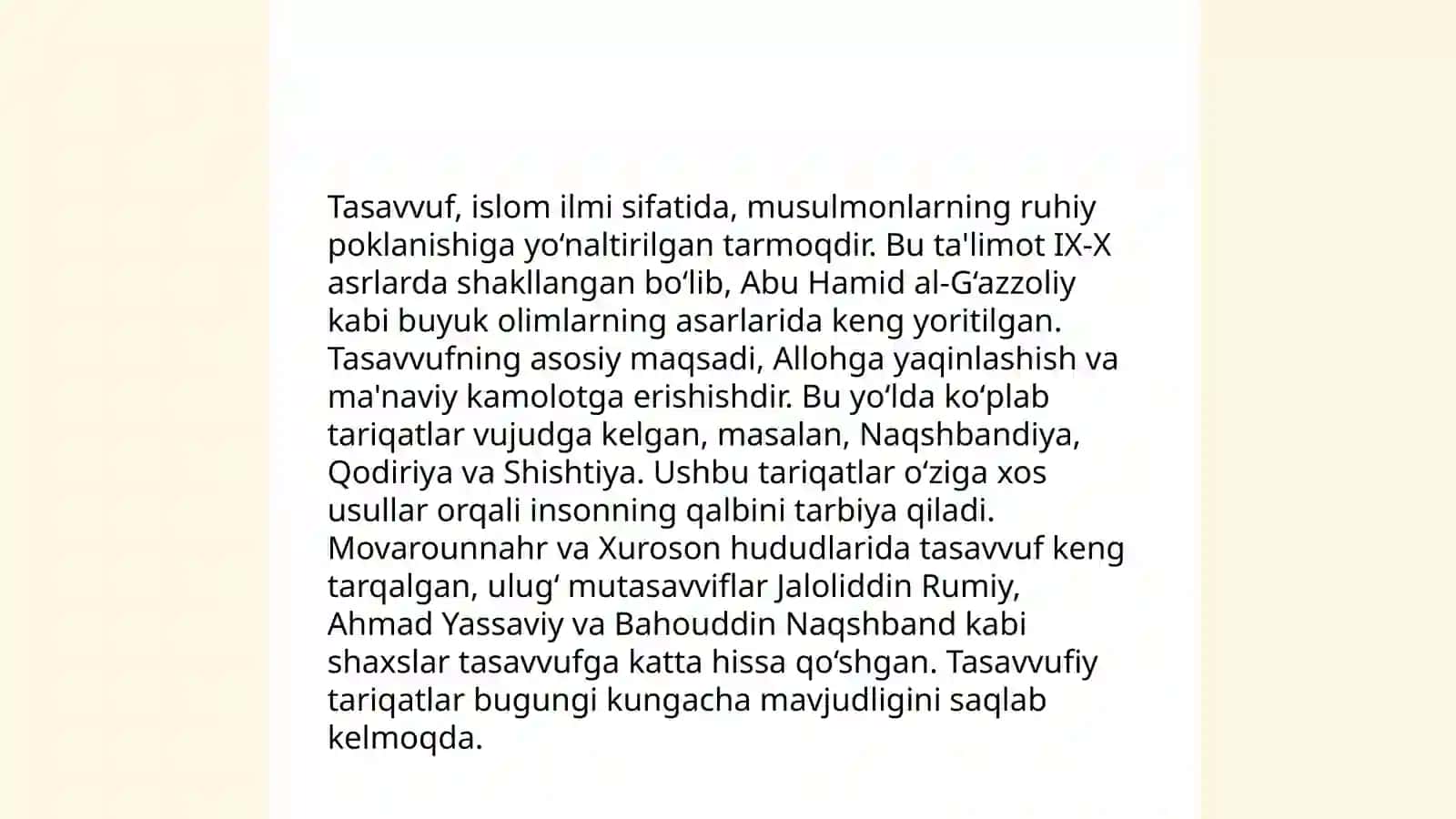 Tasavvuf tushunchasi va uning mohiyati 4