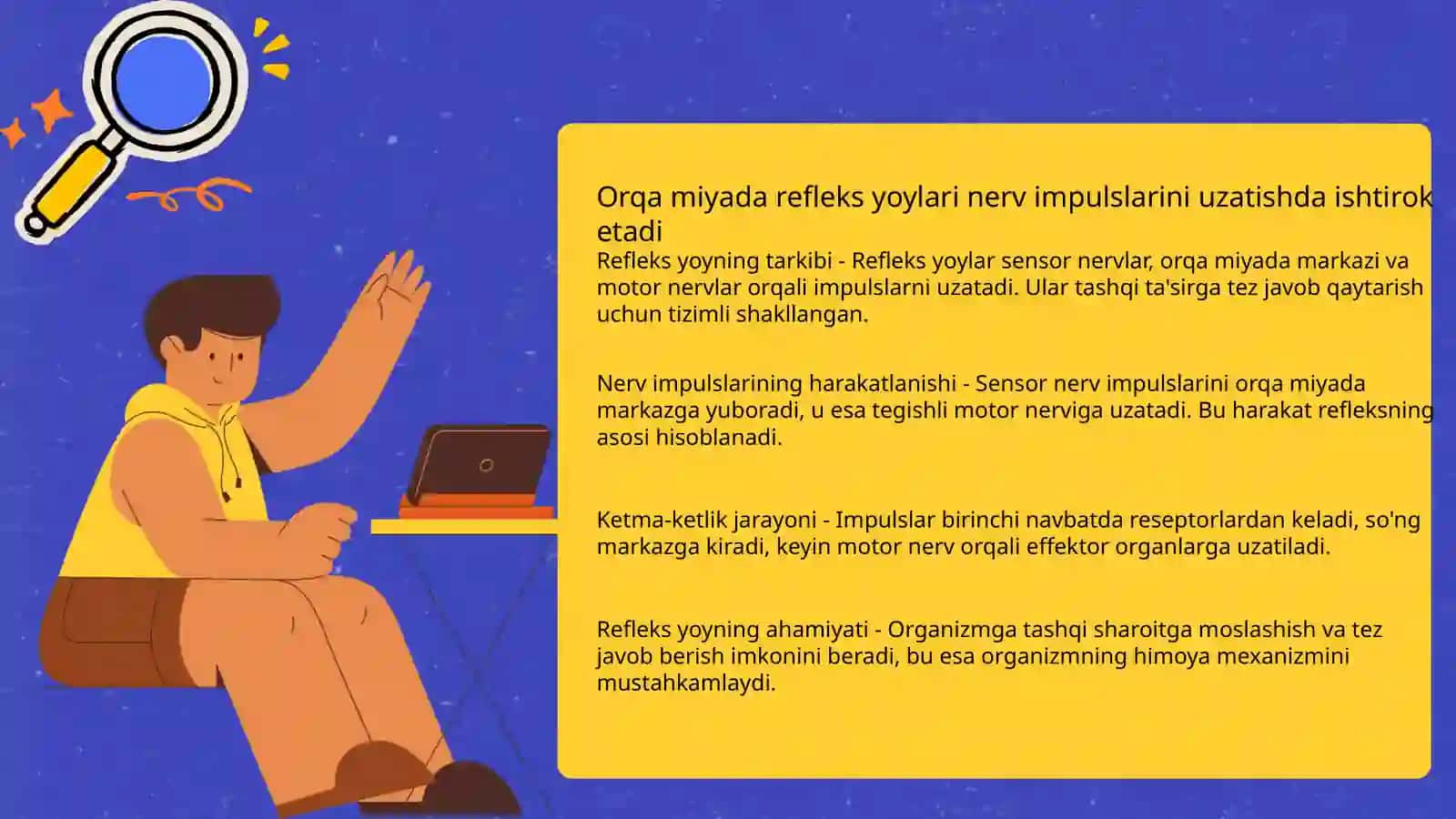 Orqa miyaning reflektor va o'tkazuvchanlik faoliyati 4