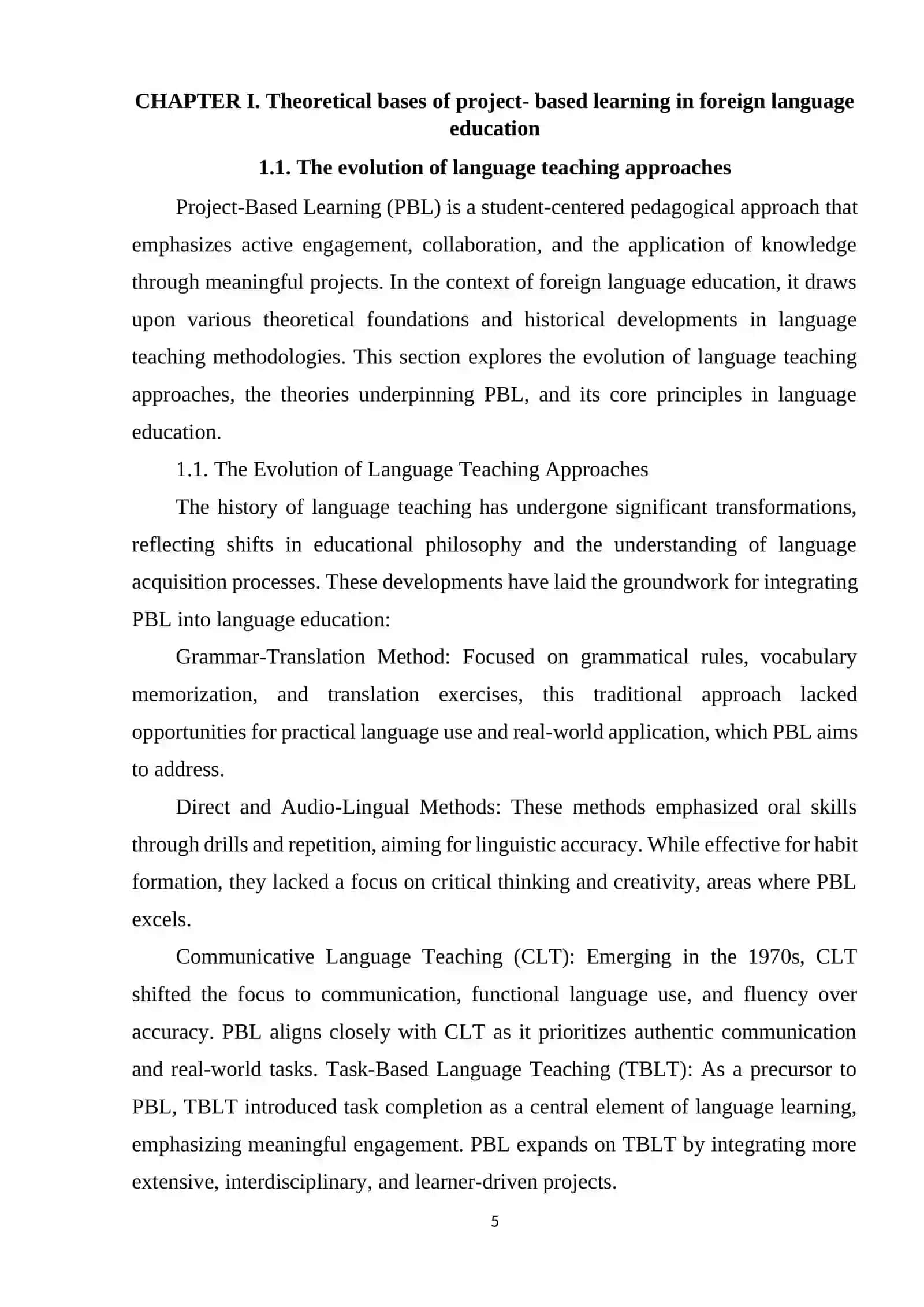 PROJECT-BASED LEARNING IN FOREIGN LANGUAGE EDUCATION: BENEFITS AND CHALLENGES 4