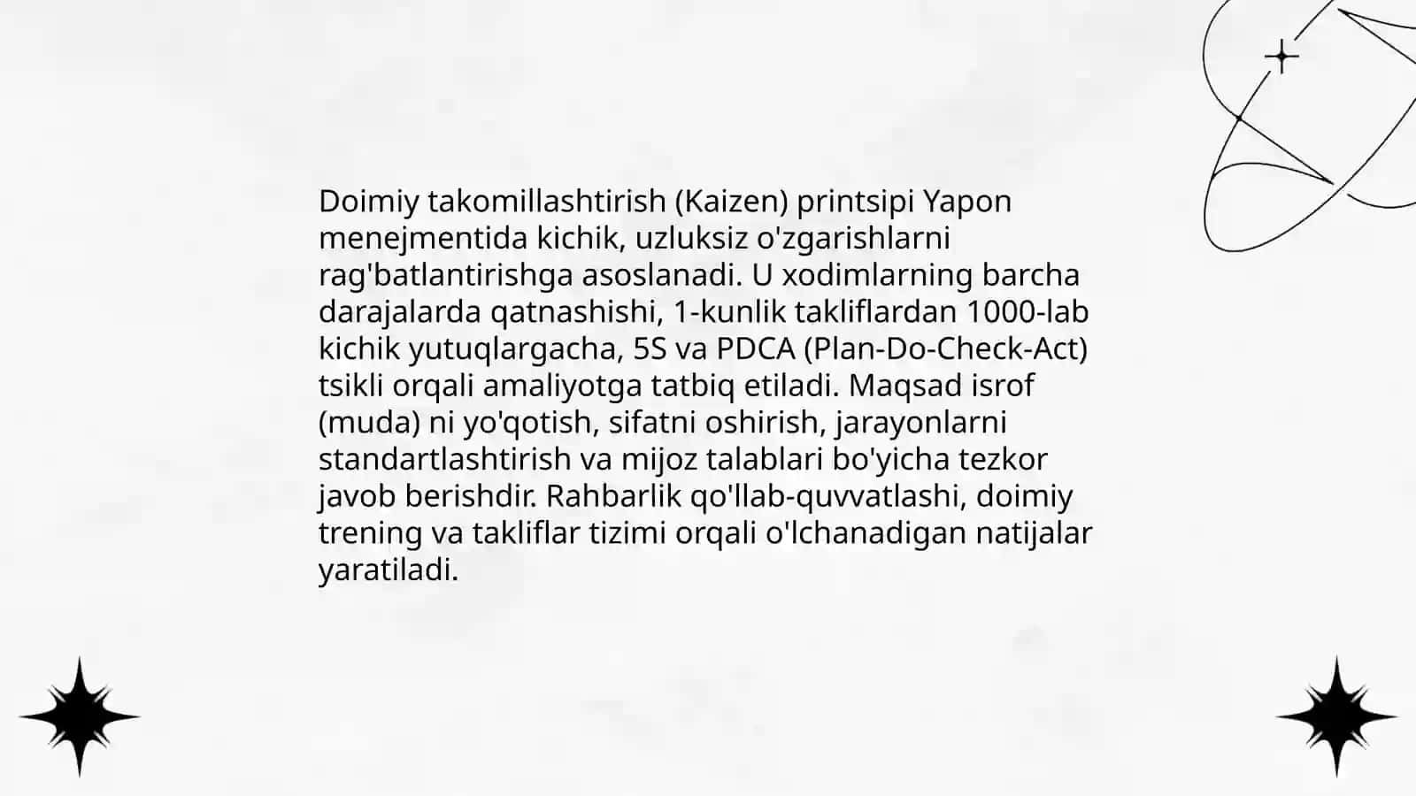 Yapon menejmenti modelining o'ziga xosligi 4