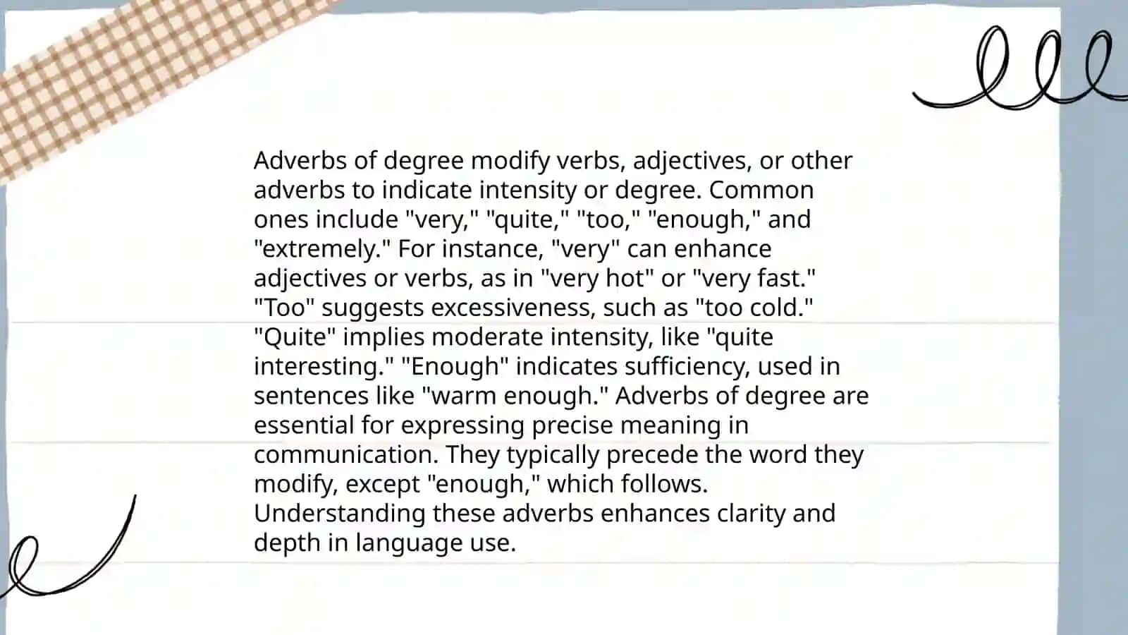 Adverbs of degree 4