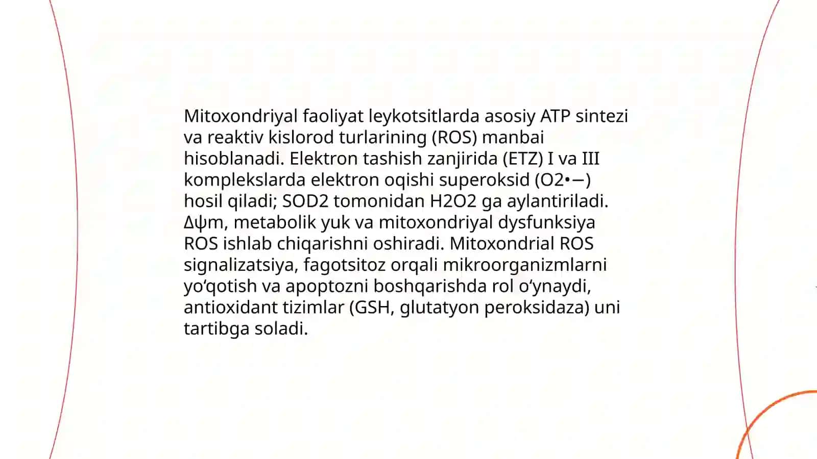 Leykotsitlar metabolizmi xususiyatlari 4