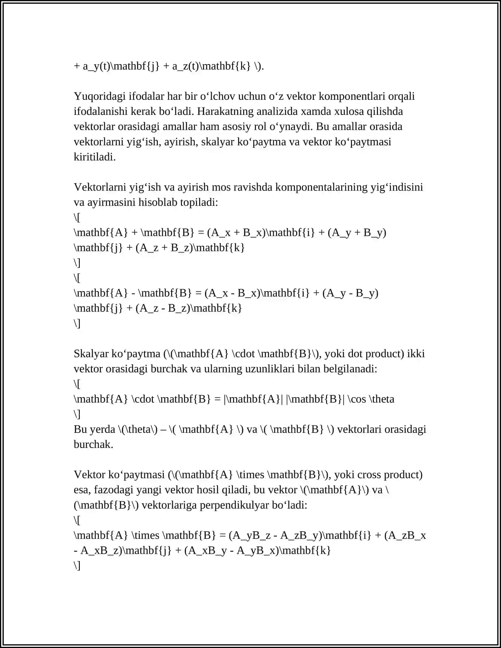 HARAKATNING ANALITIK IFODASI 4