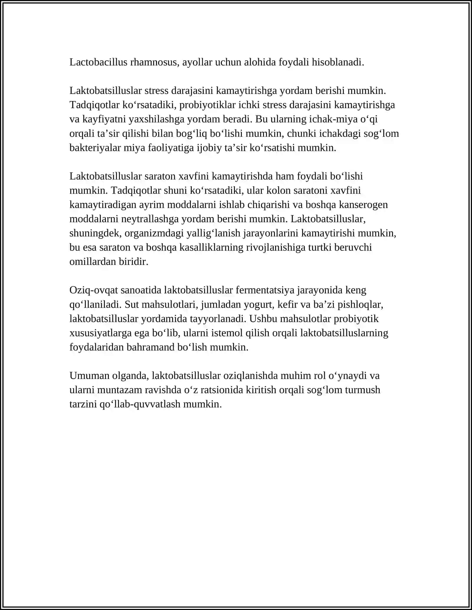 LACTOBACILLUS 4