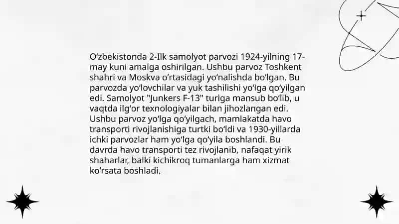 Oʻzbekiston havo yoʻllari ilk samolyoti 4