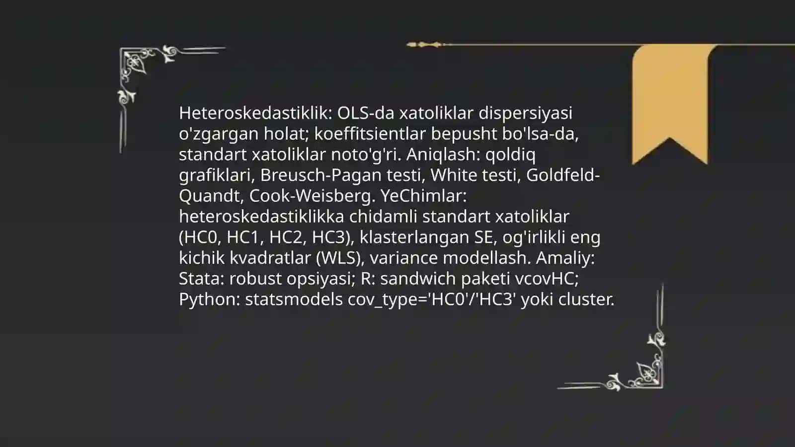 Amaliy ekonometrik modellar 4