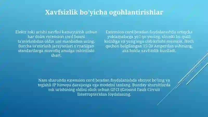 Uzatish kabeli qutisi 4