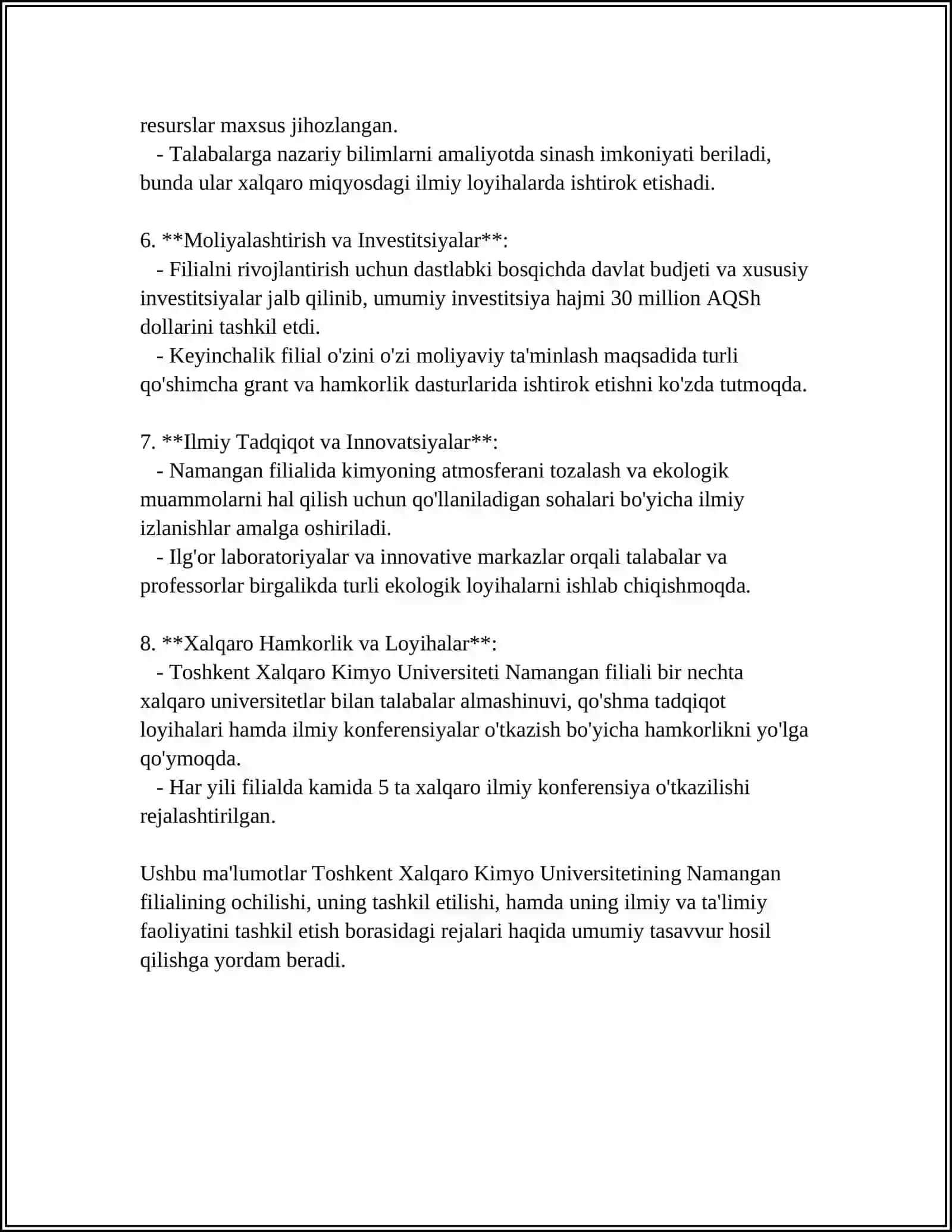Toshkent Xalqaro Kimyo Universiteti Namangan filiali 4