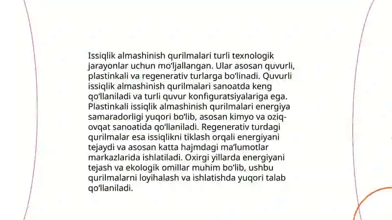 Issiqlik almashinish qurilmalari 4