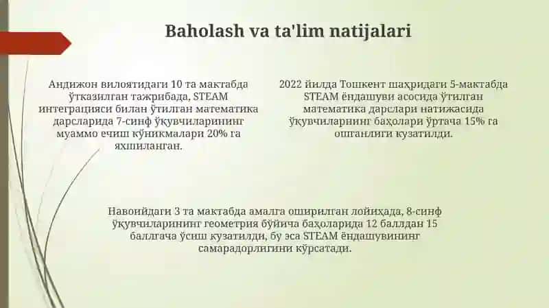 Matematika darslarini tashkil etishda STEAM yondashuv 4