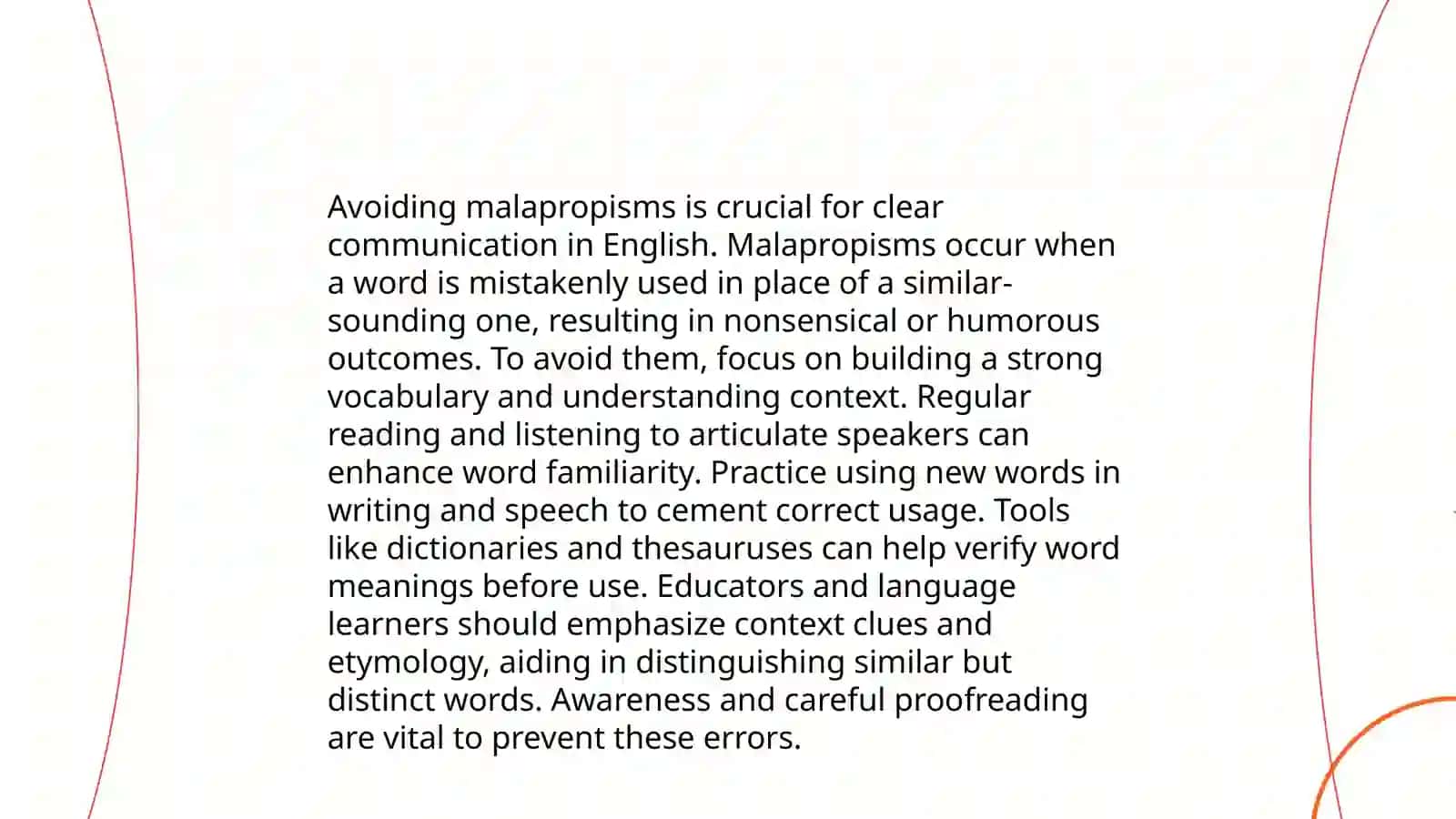 Using the correct meaning of words in oral speech 4