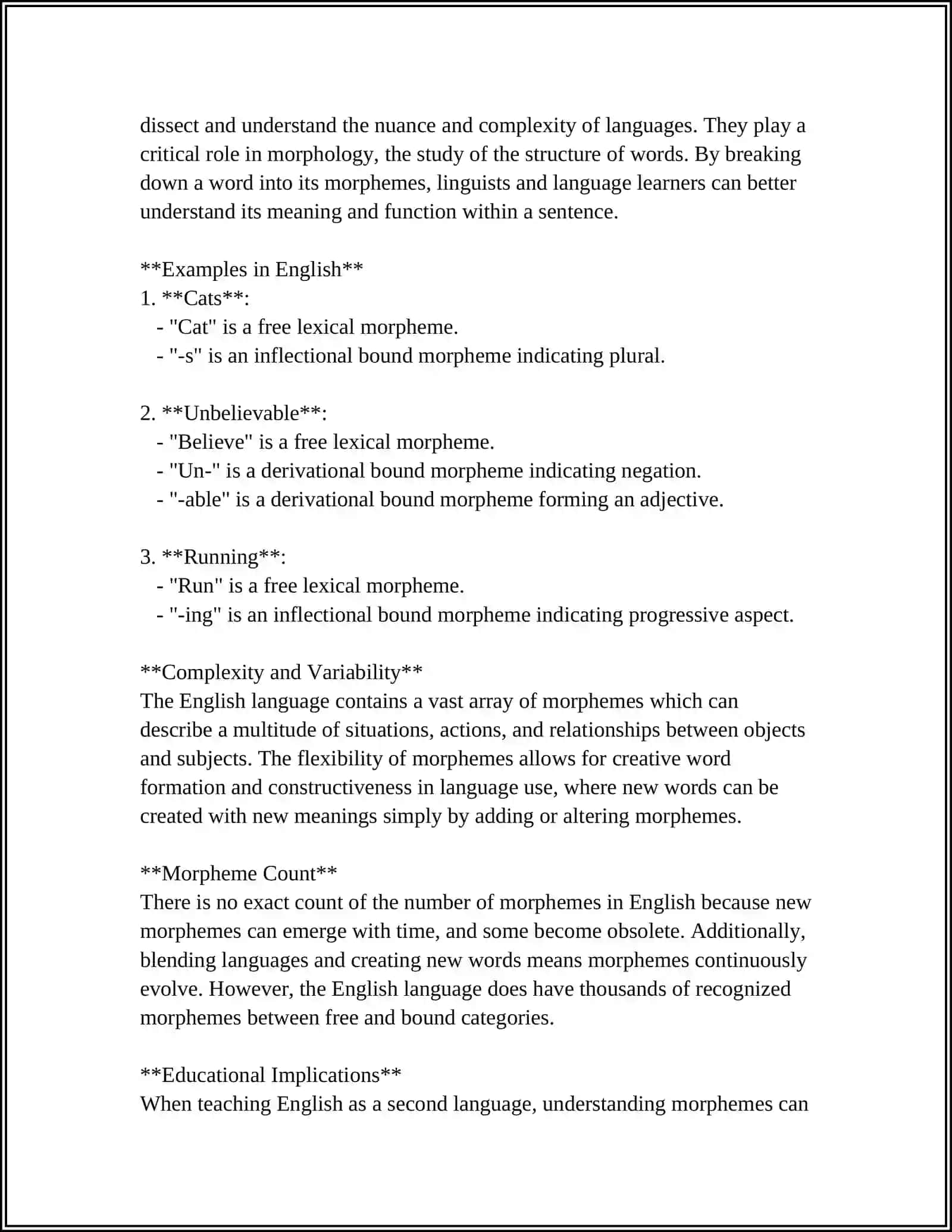 MORPHEME AND ALLOMORPHEMES 4