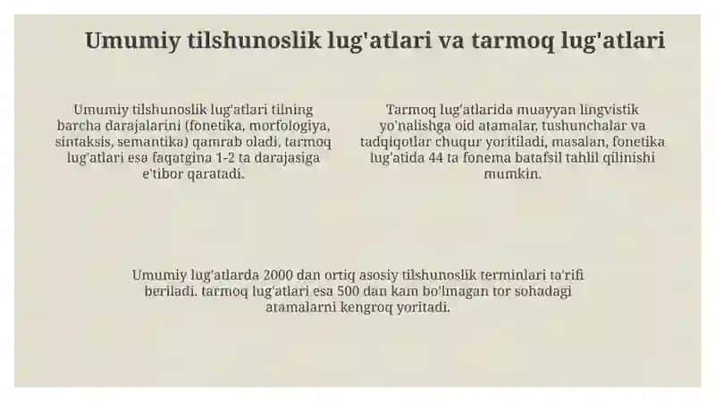 Lingvistik leksikografiya lug'atlari 4