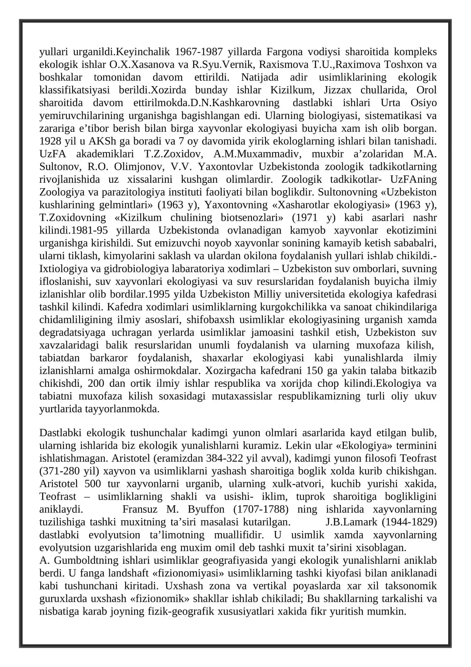Ekоlоgiya faniga kirish 4