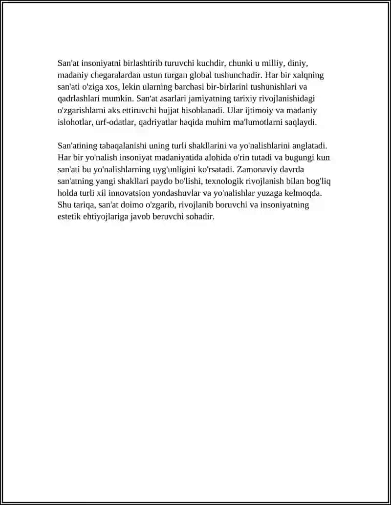SAN'AT TUSHUNCHASI BILAN TANISHISH 4