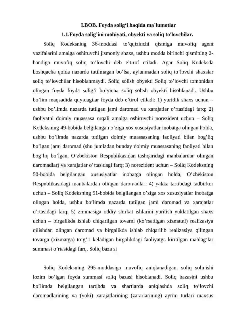 Foyda solig’ini hisoblash va byudjetga undirish tartibi 4