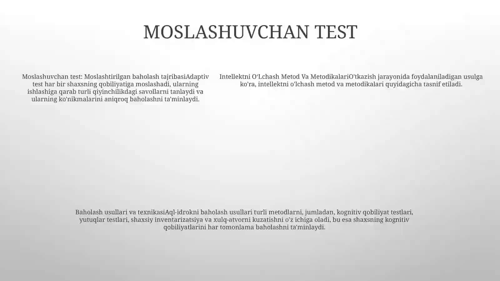 Intellektni OʻLchash Metod Va Metodikalari 4