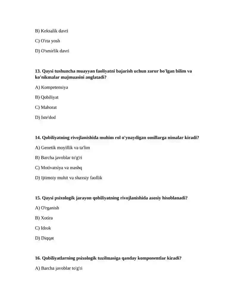 Qobilyatlarning psixalogik strukturasi 4