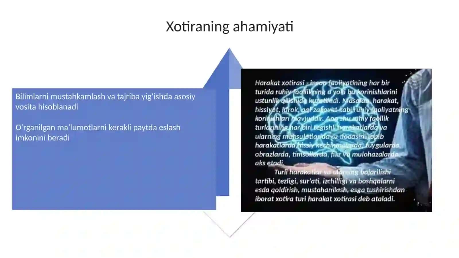 Xotira turlari va uning jarayonlari 4