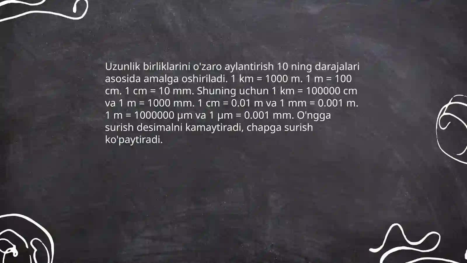 Uzunlik va yuza o'lchov birliklari 4