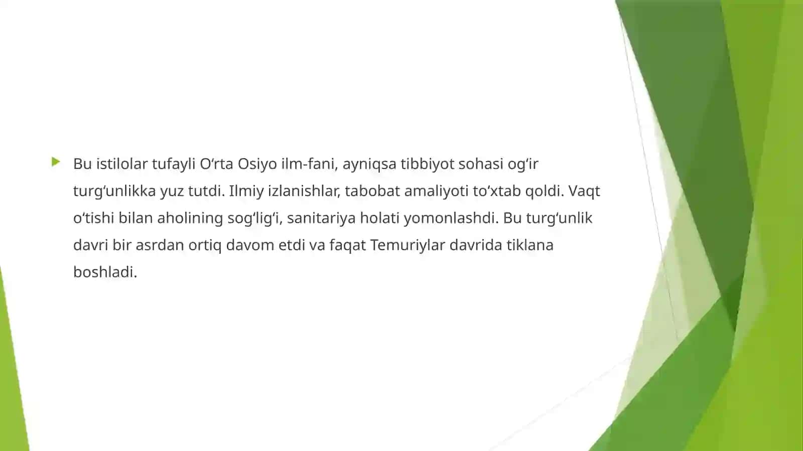 Temuriylar davrida O‘zbekiston hududida tibbiyotning rivojlanishi 4