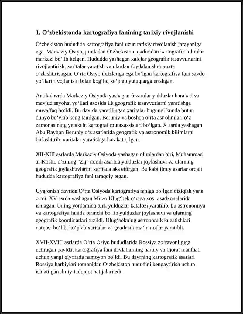 OʻZBEKISTONDA KARTAGRAFIYA FANNING RIVOJLANISHI 4