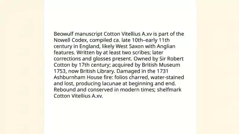 Old English Literature (500-1100) and Beowulf 4