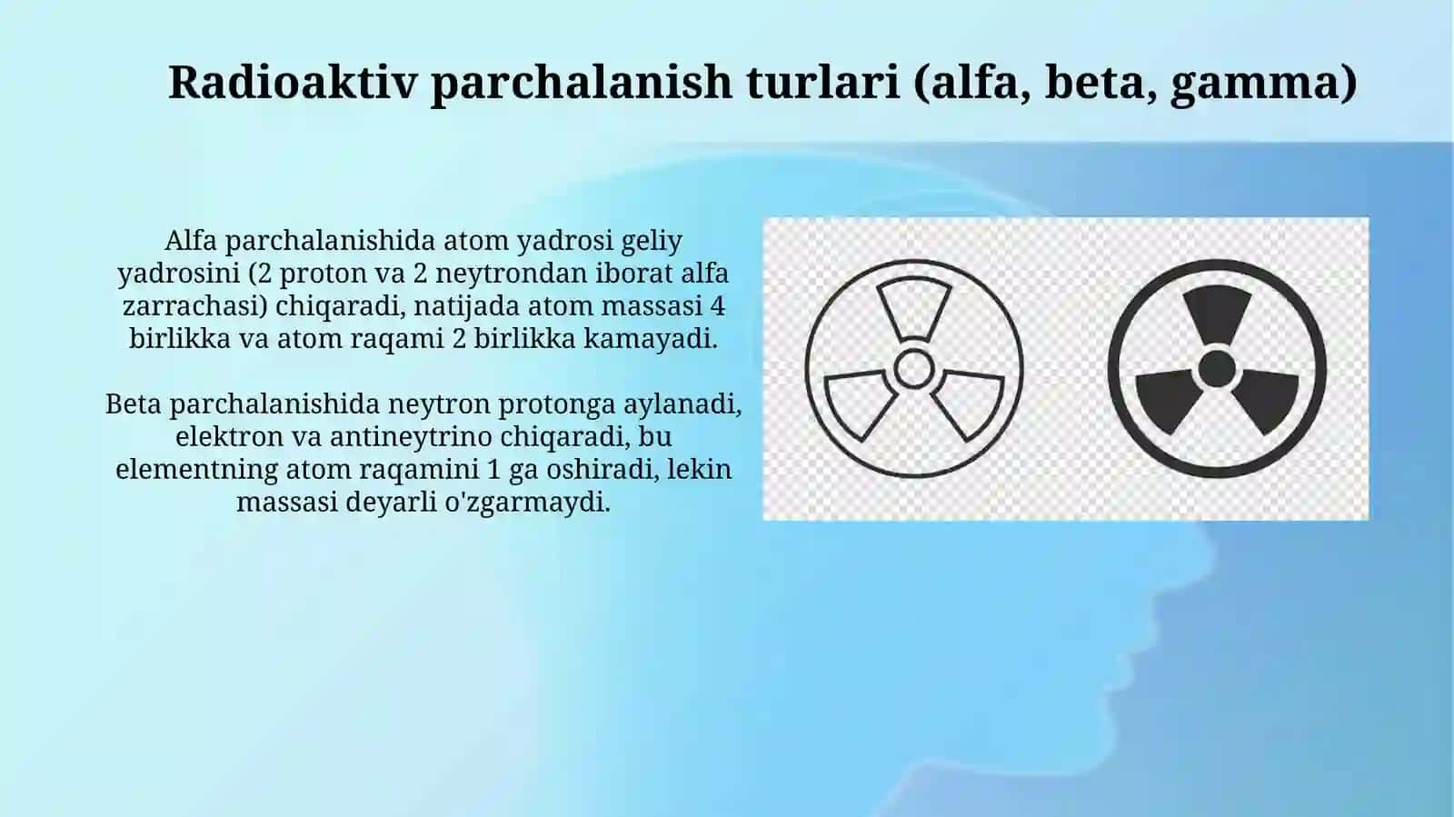Radioaktivlikning kashf etilishi va atom tuzilishi 4