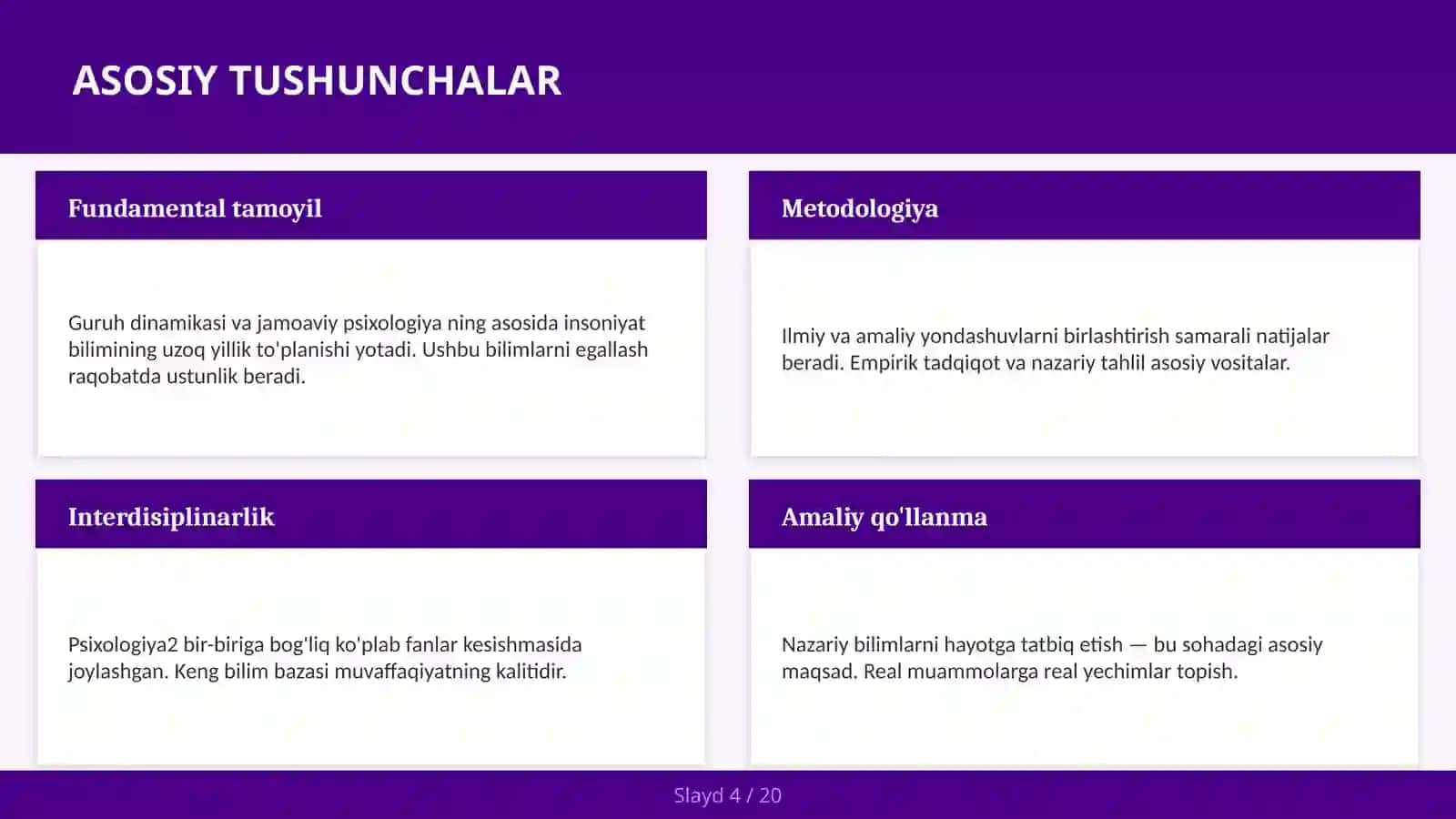 Guruh dinamikasi va jamoaviy psixologiya 4