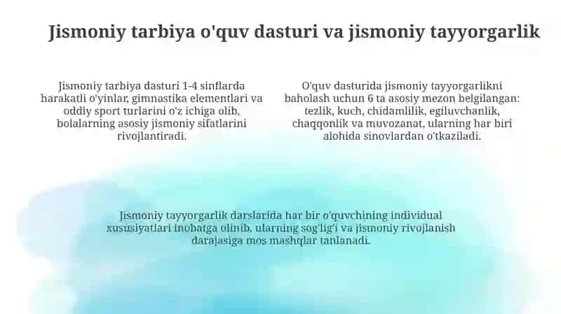 Maktab oʻquvchilarining jismoniy tarbiyasi 4