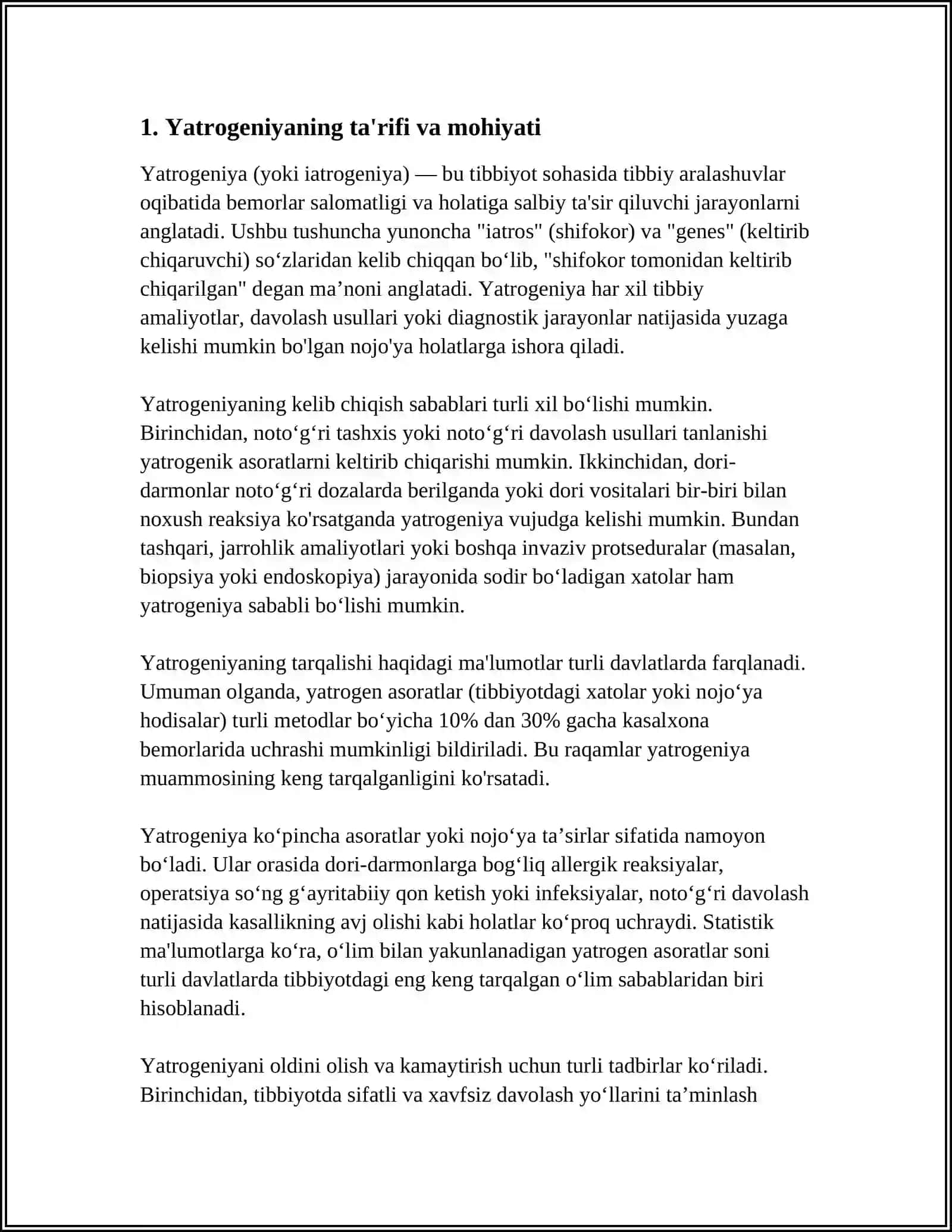 YATROGENIYA MUAMMOLARI 4