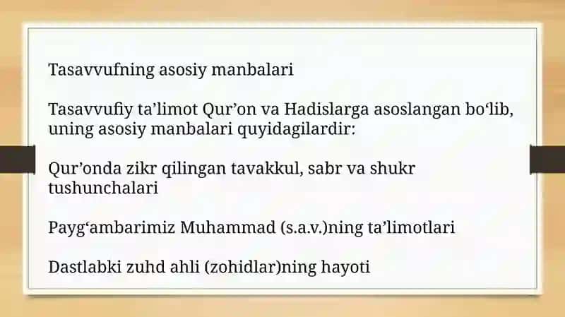 Tasavvuf Tushunchasi va uning Mohiyati 4