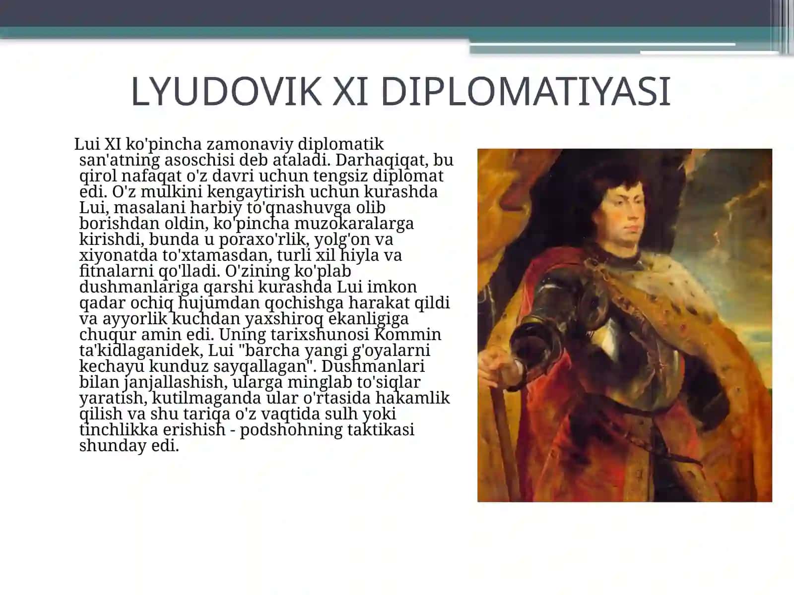 LYUDOVIK XI DIPLOMATIYASI 4