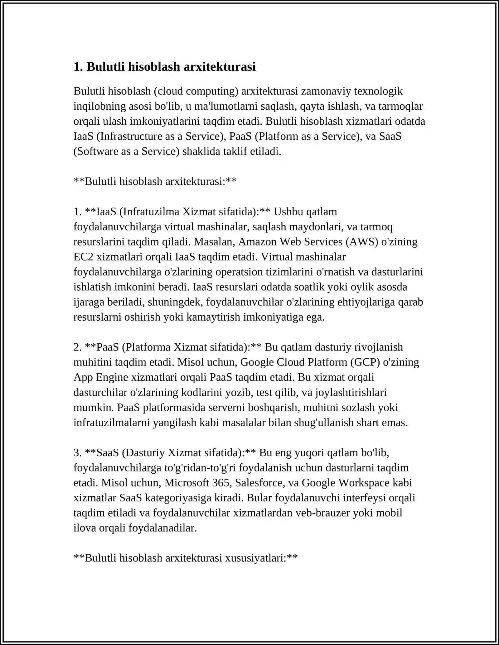 Bulutli hisoblash arxitekturasi 4