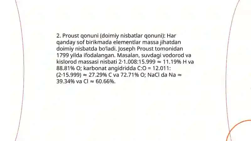Kimyoning asosiy qonunlari 4