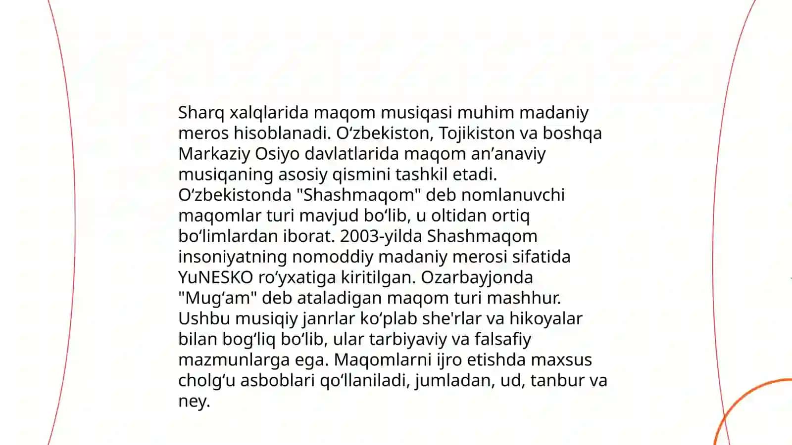 Maqom san'atining tarixiy rivojlanishi 4