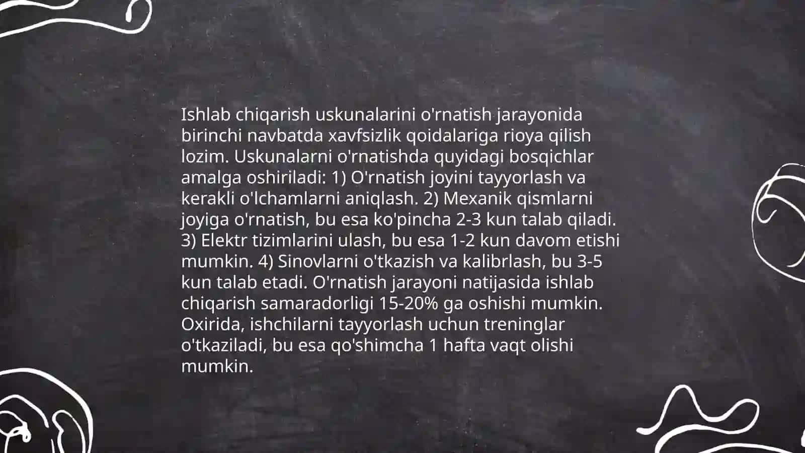 Maxsulotlarni ishlab chiqarishga tayyorlash 4