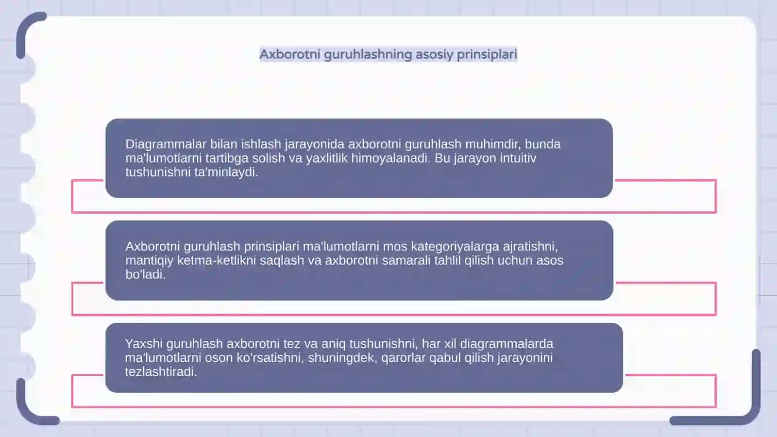 Diagrammalar bilan ishlashni boshlash axborotni guruhlash 4