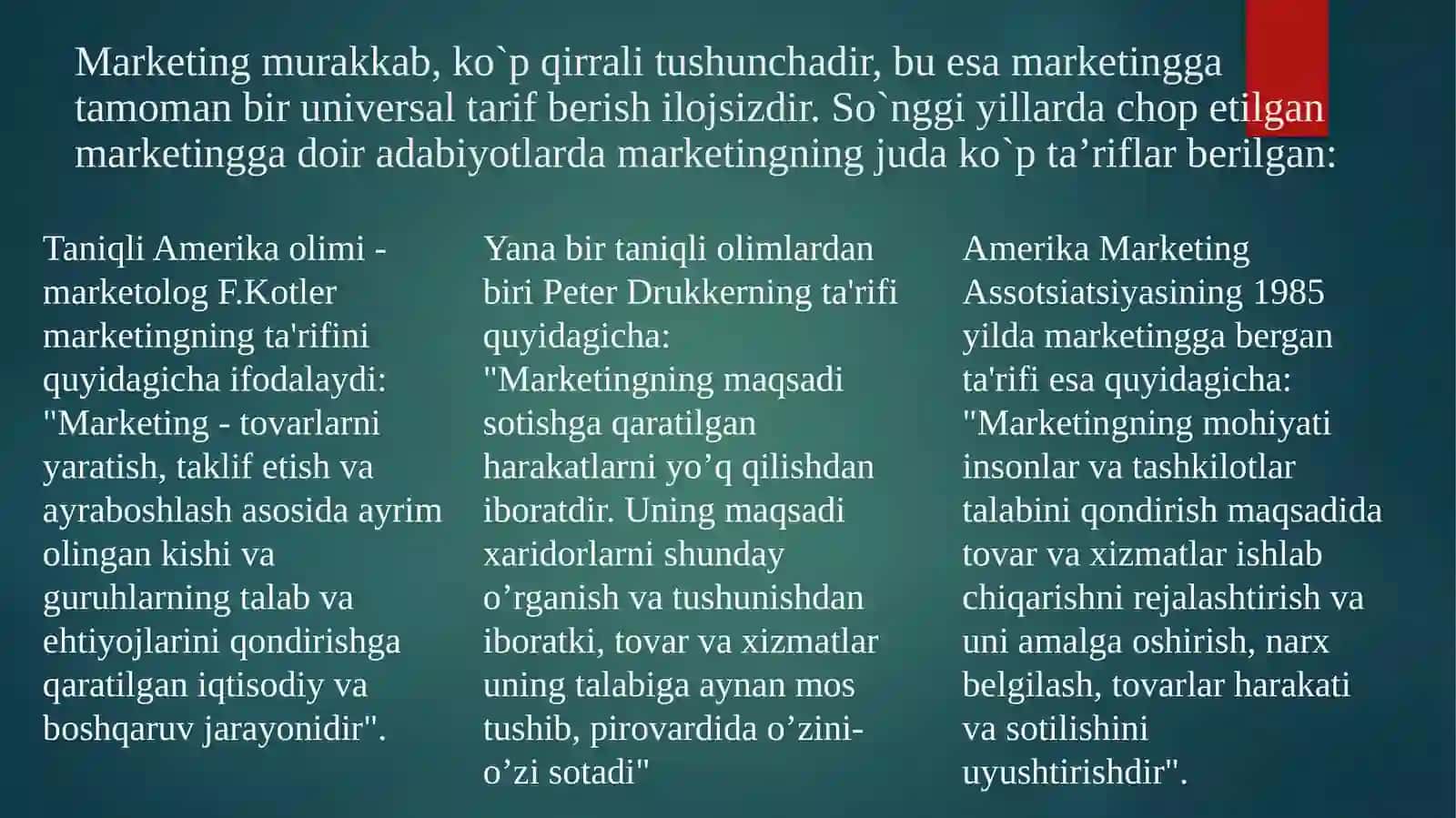 Marketingning nazariy asoslari 4
