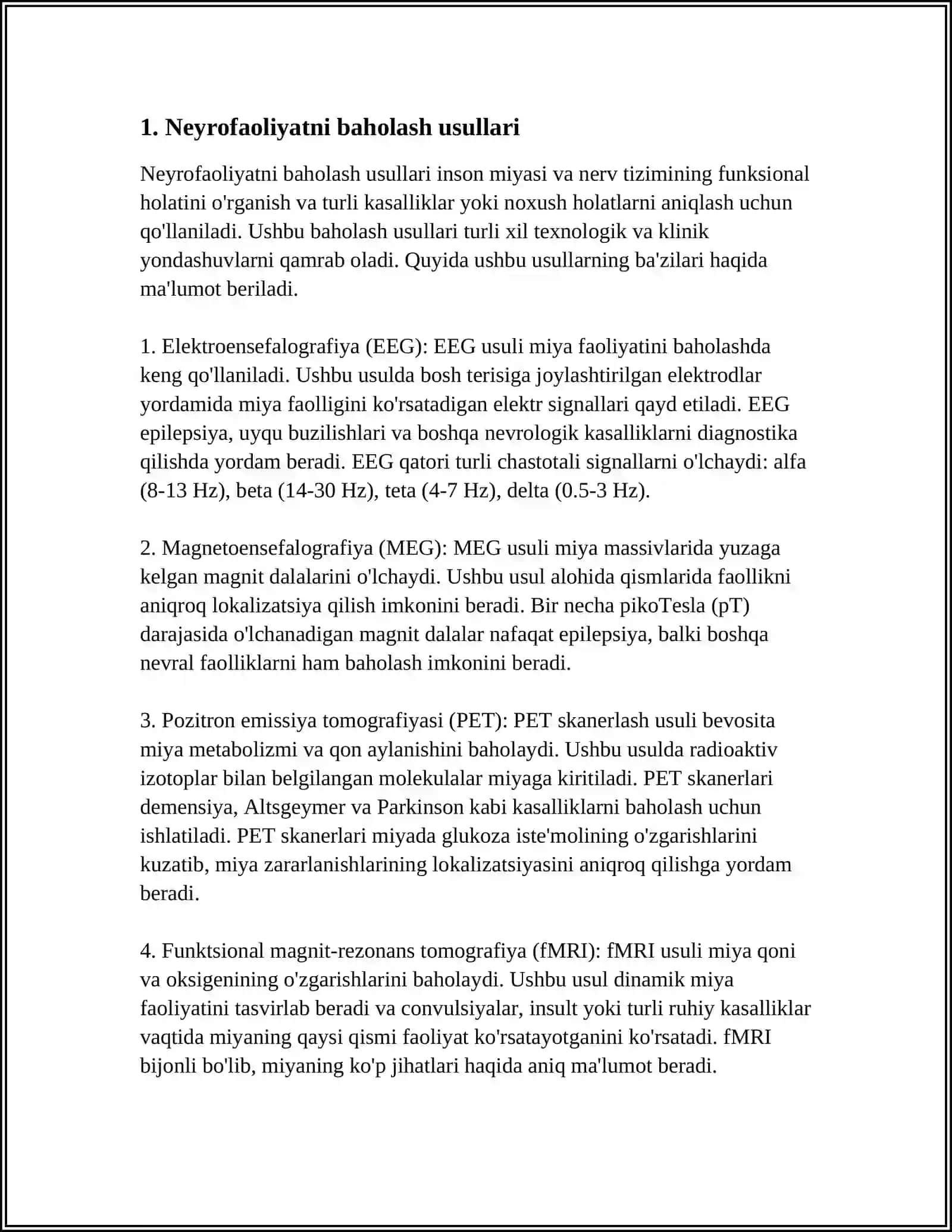 MARKAZIY ASAB SISTEMASINI TEKSHIRUV USULLARI 4