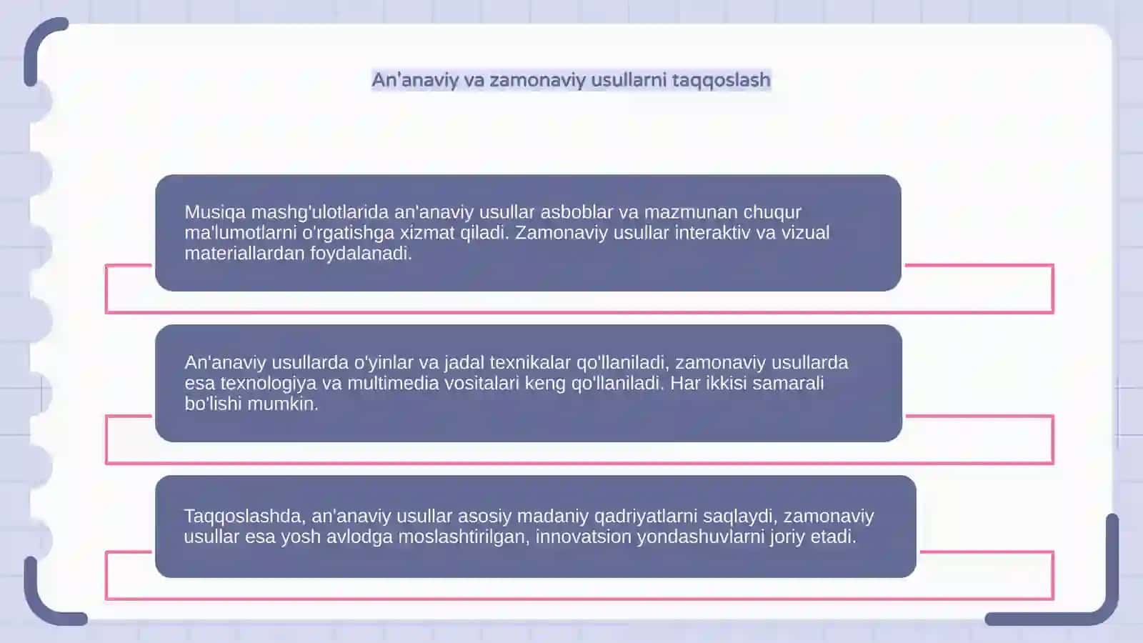 Musiqa mashg'ulotlarida Qollanadigan usul va uslublar 4