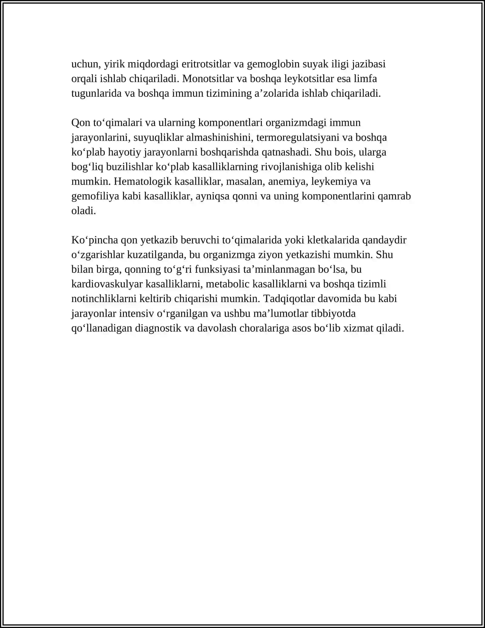 Qon kletkalari va to‘qimalari 4