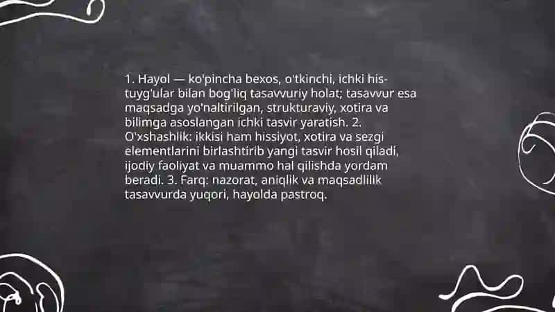 Hayol va tasavvur 4