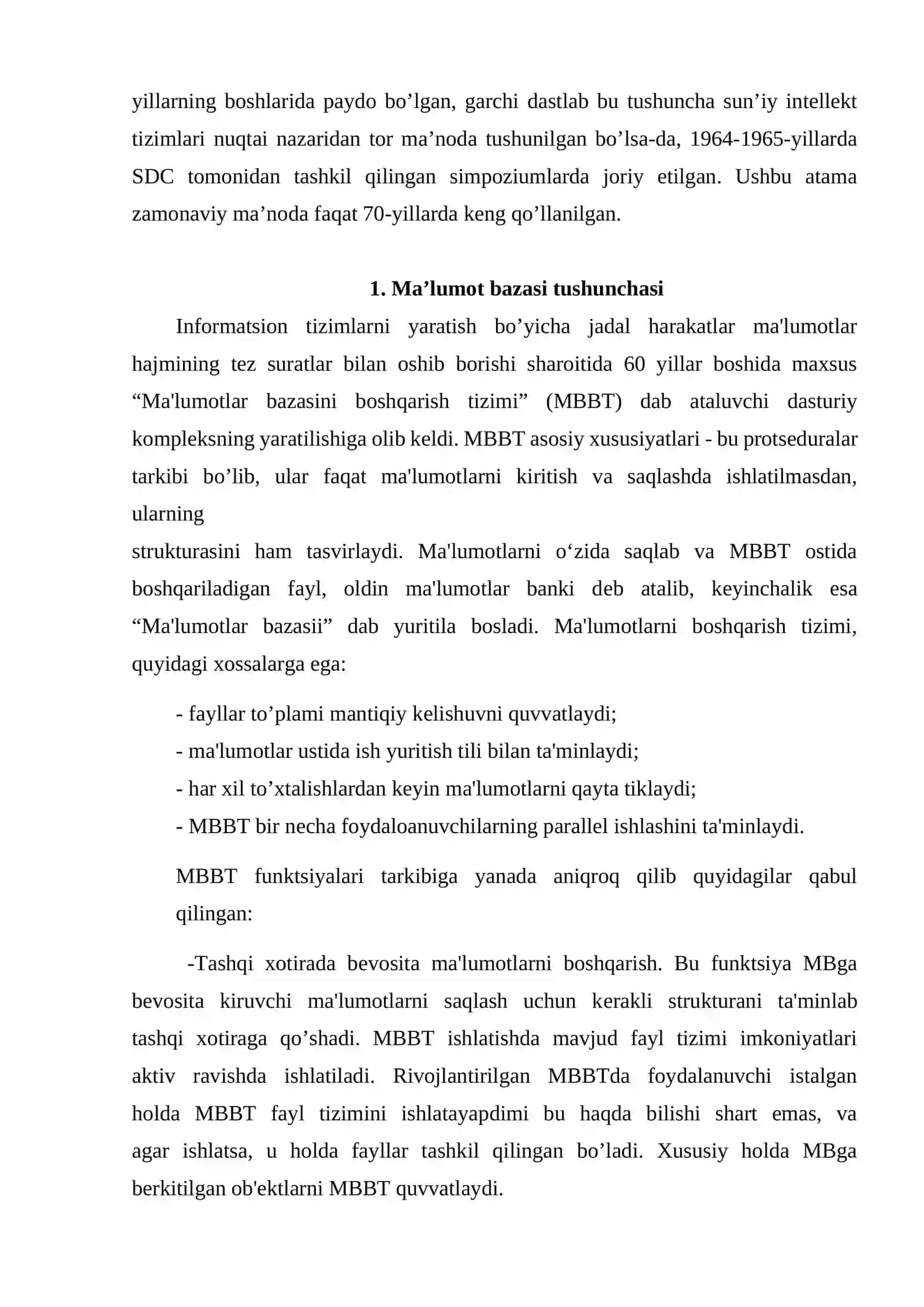 MBBT ni hozirgi kundagi ilm-fandagi o’rni 4