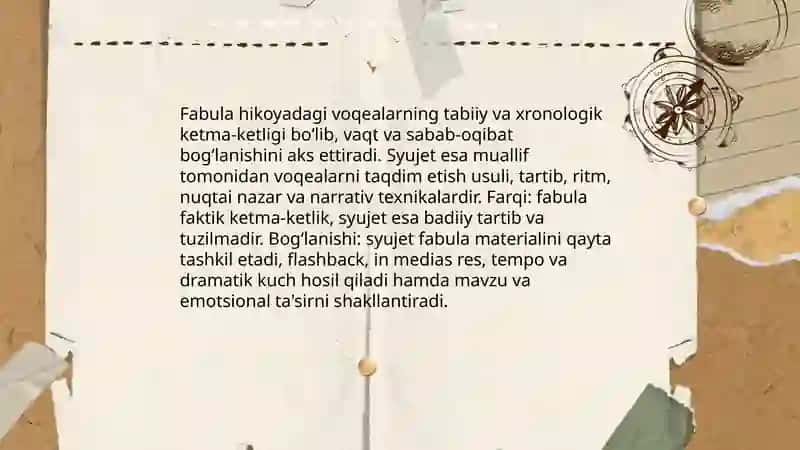 Syujet elementlari va syujetdan tashqari elementlar 4