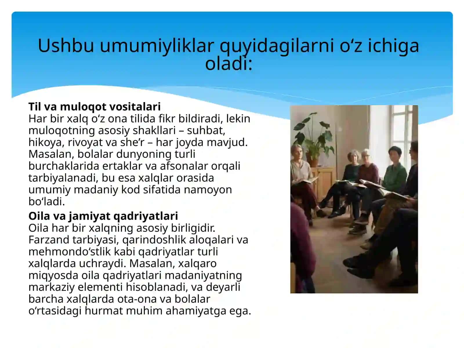 Dunyo xalqlari madaniyatidagi umumiylik va farqlar 4