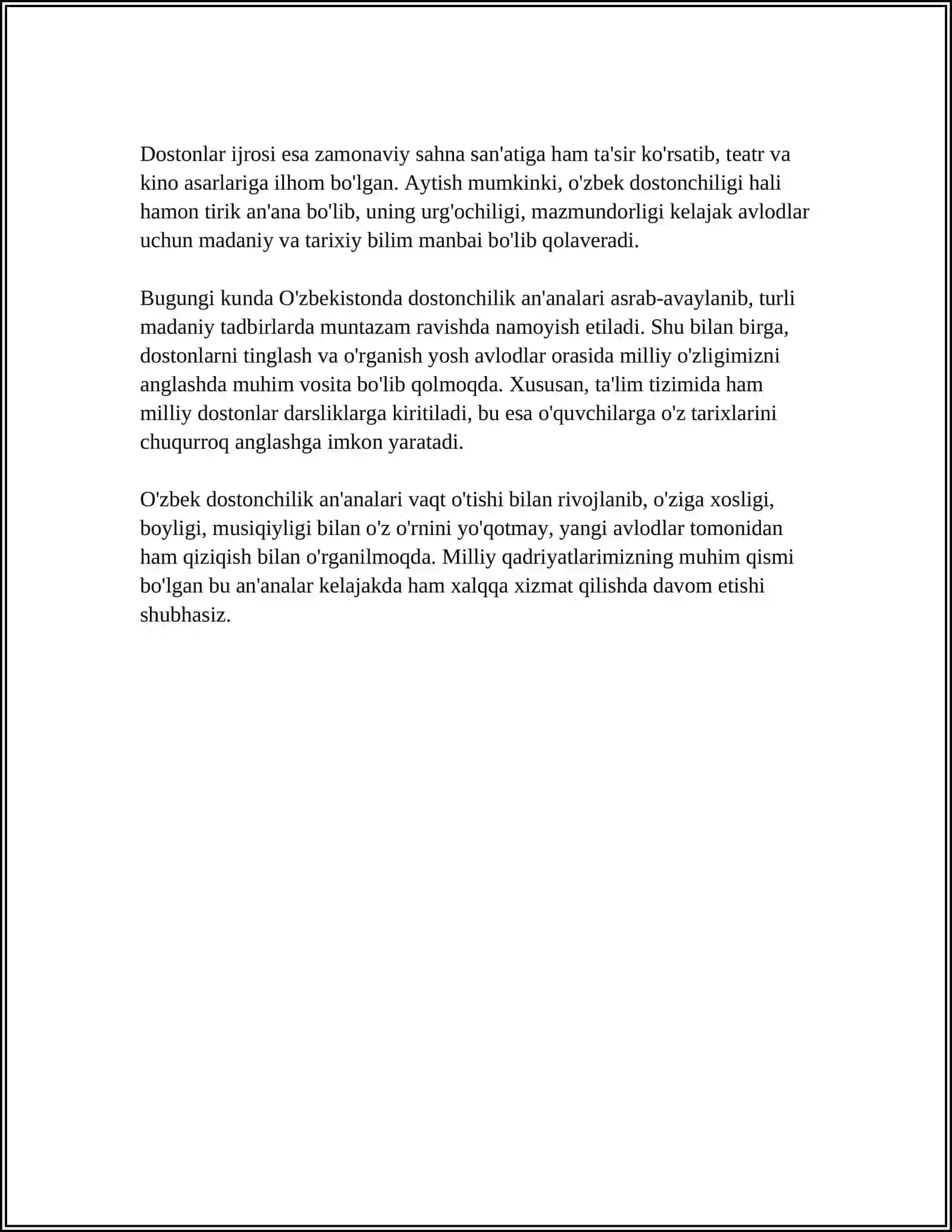 O'ZBEK DOSTONCHILIK MAKTABLARI 4