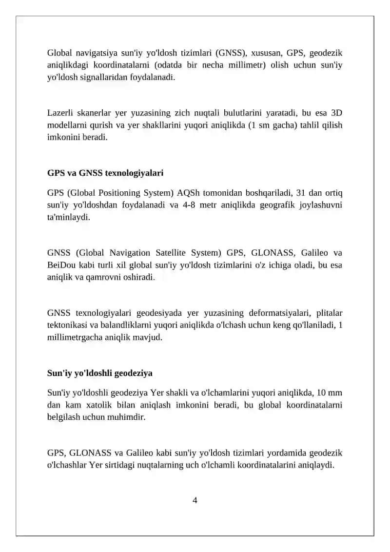 Geodezik oʻlchovlar orqali yer yuzasini tahlil qilish 4
