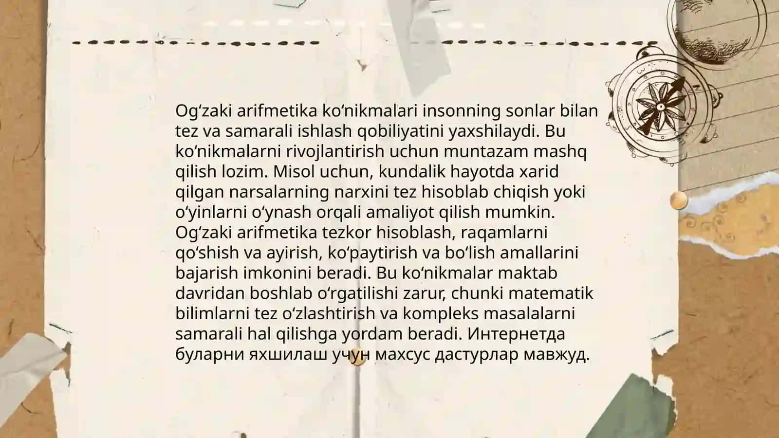 Og‘zaki hisoblash usullari 4