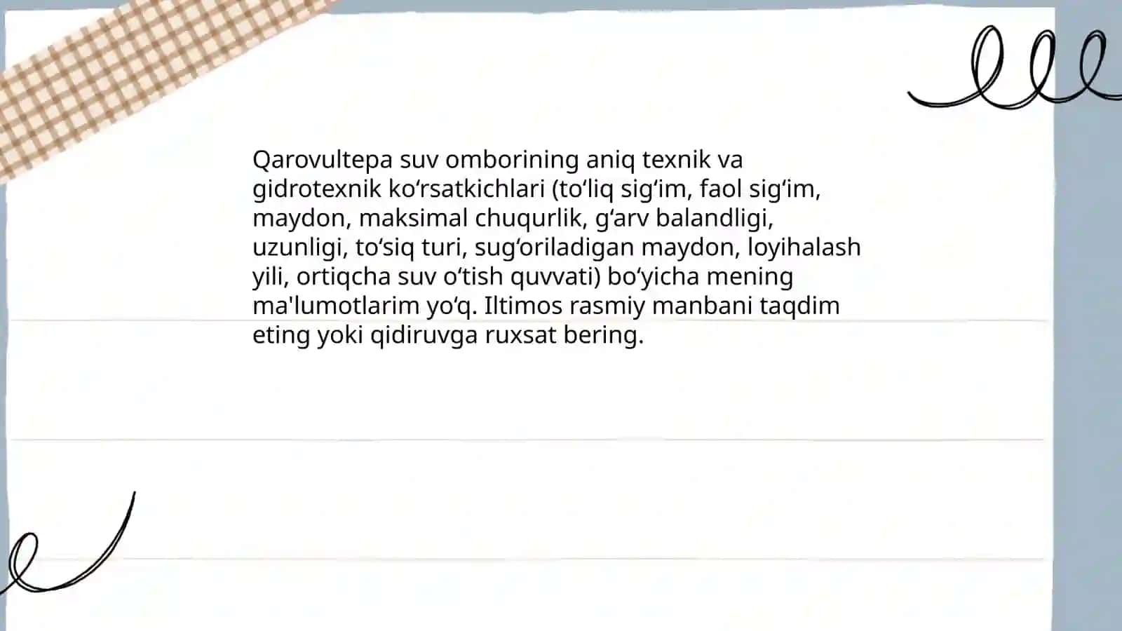 Qarovultepa suv ombori 4